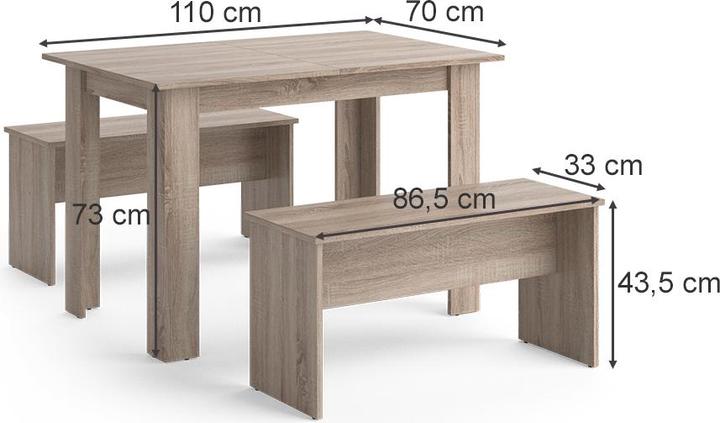 Actual product image Vicco Set Sentio (110 x 70 x 73 cm)