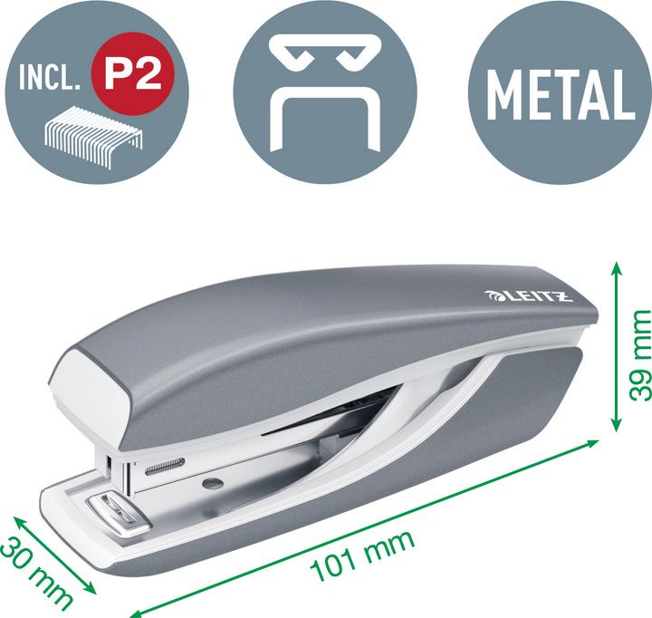 Productafbeelding Leitz Perforator + nietmachine WOW metallic rood