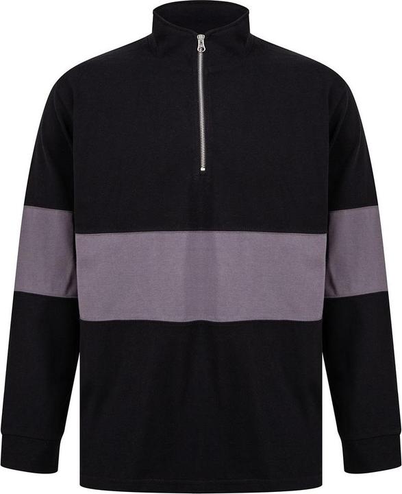 Actual product image Front Row Unisex Adult Panelled Quarter Zip Jumper (L)