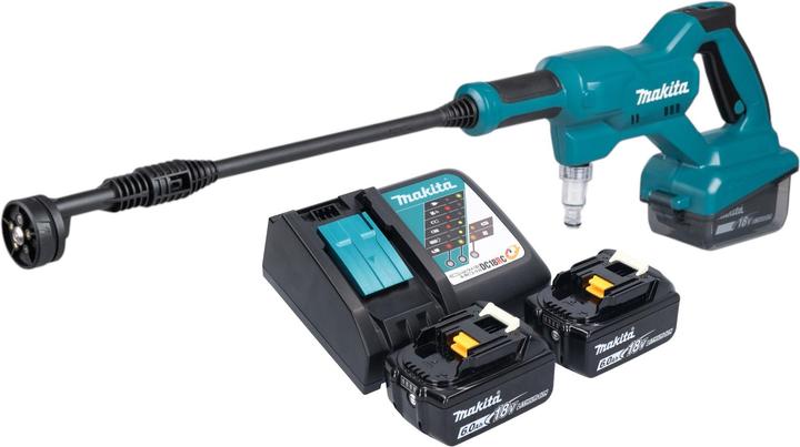 Produktbild Makita DHW 180 RG Akku Druckreiniger 18 V 24 bar + 2x Akku 6,0 Ah + Ladegerät (Akkubetrieb)