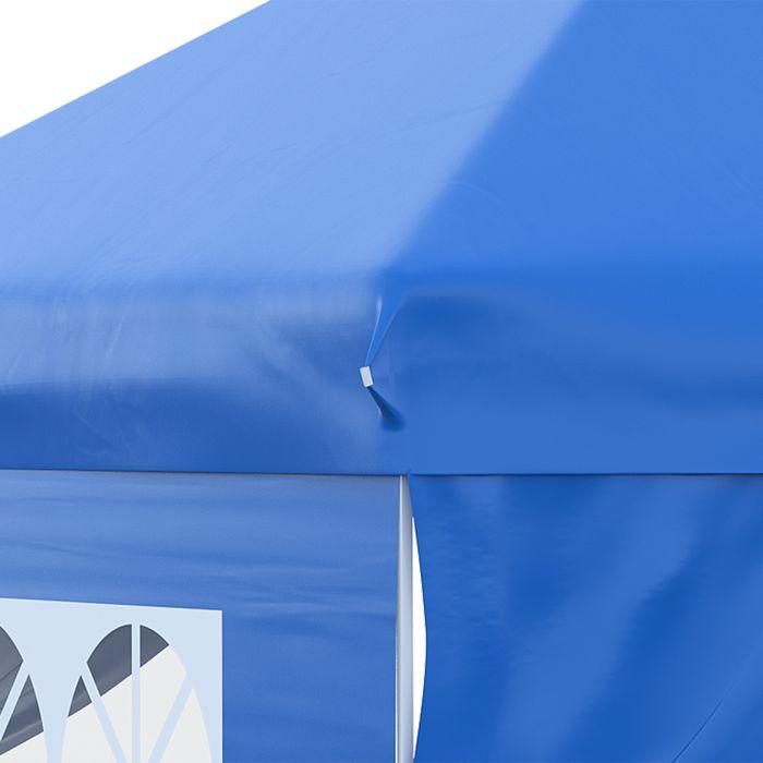 Immagine prodotto Swisshandel24 Gazebo pieghevole 3x3m 4 pareti laterali inclusi i picchetti e le corde di trasporto in metallo (300 cm, 300 cm)