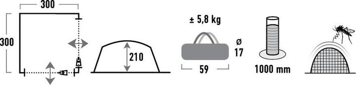 Actual product image High Peak Multitent (Awning, 13.50 kg, 1 person)