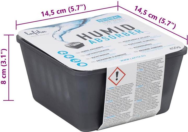 Image du produit VidaXL Déshumidificateur avec sachets de recharge 4 pcs. 450 g Humidité Absorbeur