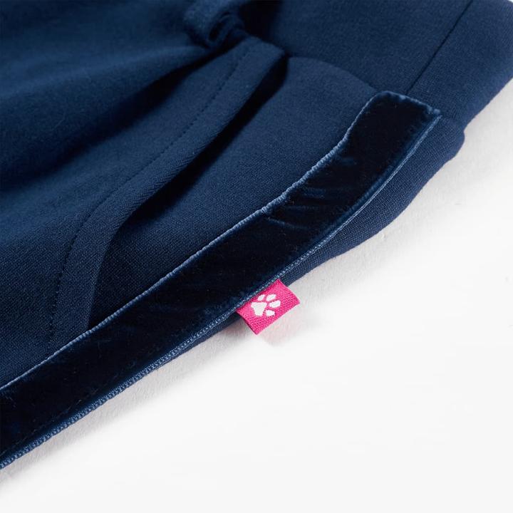 Produktbild VidaXL Kinderhose mit Schwarzen Zierleisten Marineblau (128)