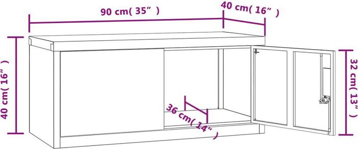 Actual product image VidaXL Bakarne (90 x 40 x 40 cm)