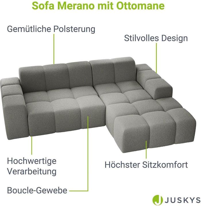 Actual product image Juskys Sofa Merano right (Corner sofa)