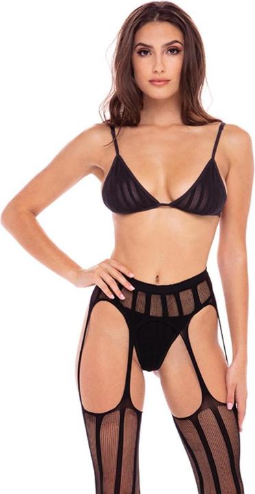 Immagine prodotto René Rofé Rene Rofe - Set di giarrettiere Straight Up - Nero (Medio - Grande) (M)