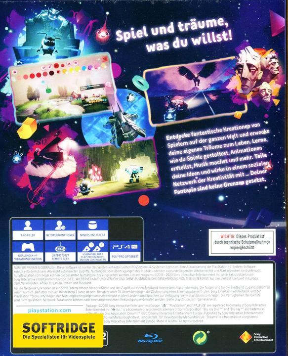 Actual product image Sony Dreams (PS4, Multilingual)