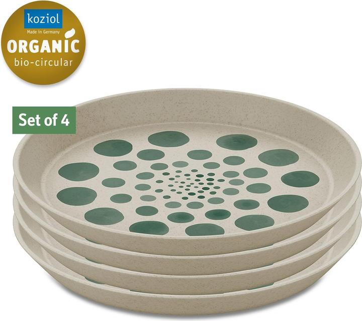 Actual product image Koziol Breakfast & Dessert Plate Connect Monstera 4 pieces (4 x, 20.50 cm)
