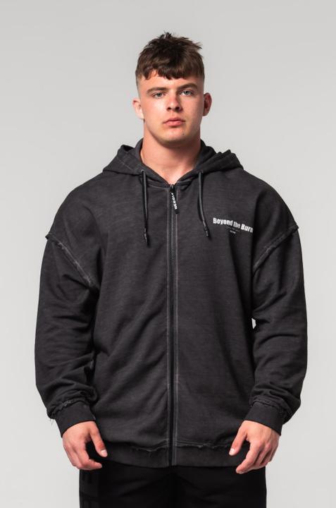 Produktbild Nebbia Washed-off Hoodie mit Reissverschluss Gym Bro 362 - black (XL)