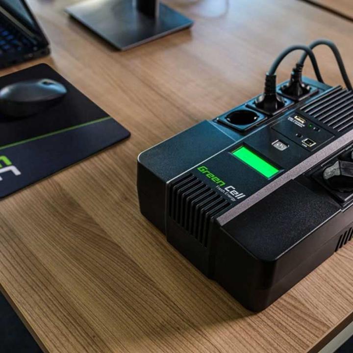 Produktbild GreenCell Cell UPS06 Unterbrechungsfreie Stromversorgung (USV) Line-Interaktiv 999 VA 6 AC-Ausgänge (360 VA, 600 W, Line-Interaktiv USV)