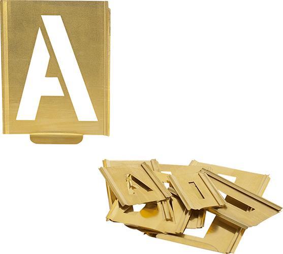 Image du produit Kukko Jeu de pochoirs pour signature 327 lettres A-Z écriture H.70mm tôle spéciale