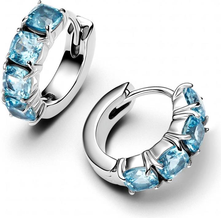 Image du produit Pandora Boucles d'oreilles créoles bleu clair (Argent 925)