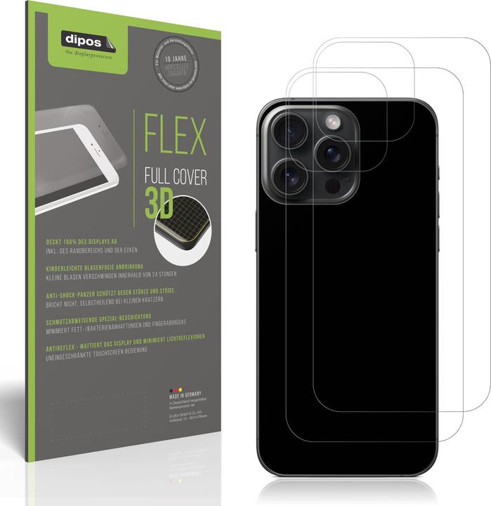 Produktbild Dipos Full Cover Schutzfolie Matt (1 Stück, Apple iPhone 15 Pro Max)