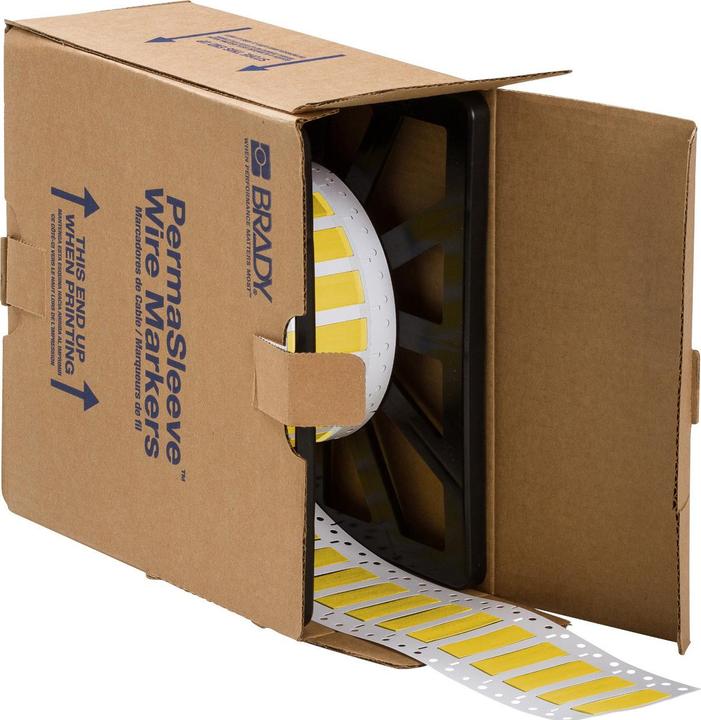 Brady HX-250-2-YL-4, B-7642, Heatex Schrumpfschlauch 2:1, Gelb, 12,5 x 11,3mm, für Kabeldurchmesse