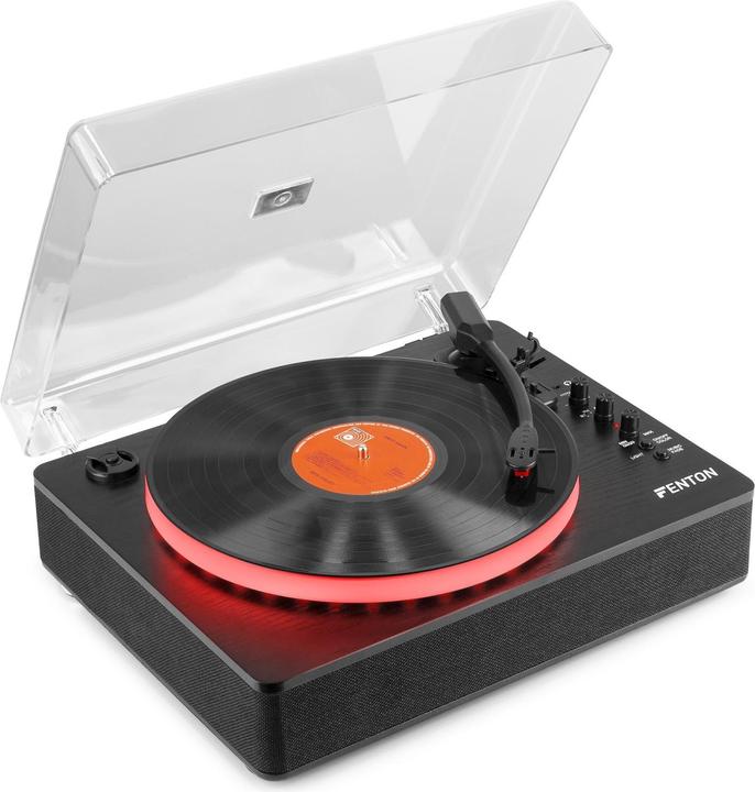 Fenton platenspeler Bluetooth (in & out) - RP162LED - Platenspeler met ingebouwde speakers - Multico (Vollautomatisch)