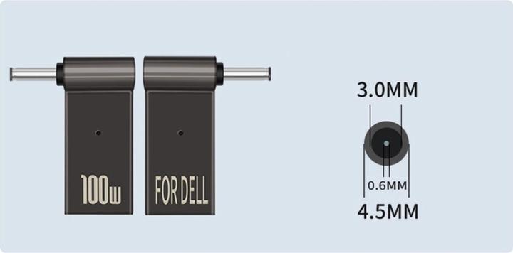 Produktbild PowerGuard USB-C to Notebook Charger Adapter DC Barrel (6.0 x 3.7mm, 0.6mm) (100 W)