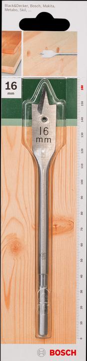Actual product image Bosch Zubehör Flat milling drill, hexagonal D= 16.0 mm L= 160 mm (1.6 cm)