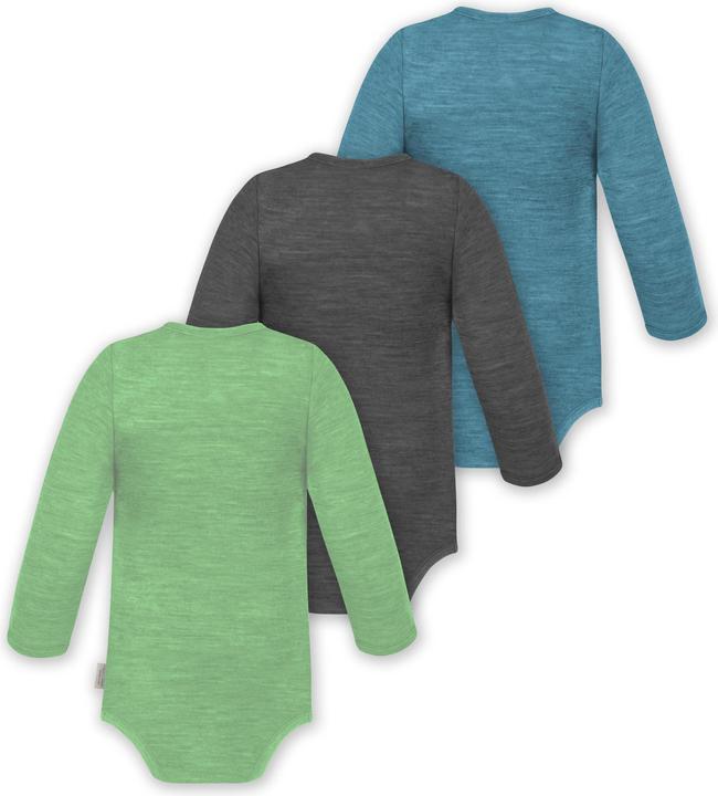 Produktbild Normani 3er Pack Baby Merino Body Langarm „Auckland" - 9375 (80)