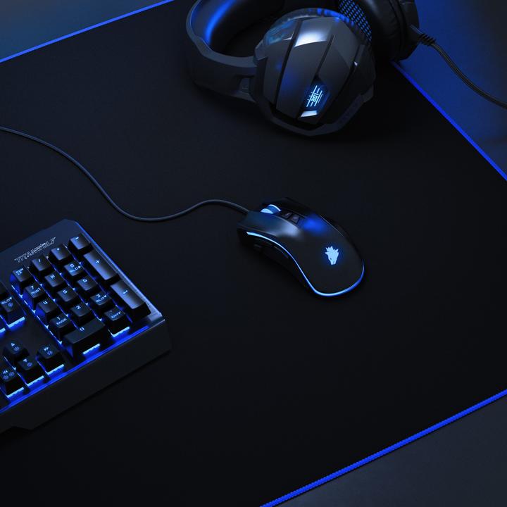 Produktbild Titanwolf Gaming Mauspad, XXXL Speed Mausmatte 1200 x 600 mm, Geschwindigkeit & Präzision, Symbol Blue