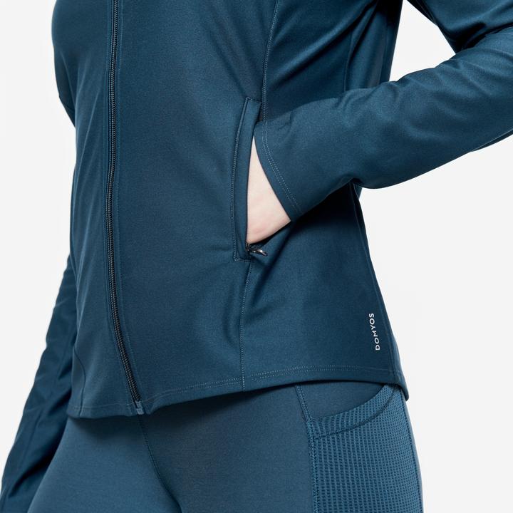 Produktbild Domyos Trainingsjacke mit Reissverschluss Damen - blau (XL)