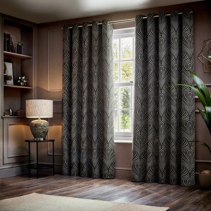Actual product image Gatsby Jacquard Eyelet Curtains (168 x 229 cm)