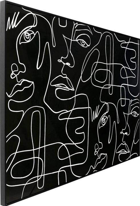 Actual product image Kare Design Framed picture Faccia Arte Drawing 150x100cm (150 x 100 cm)