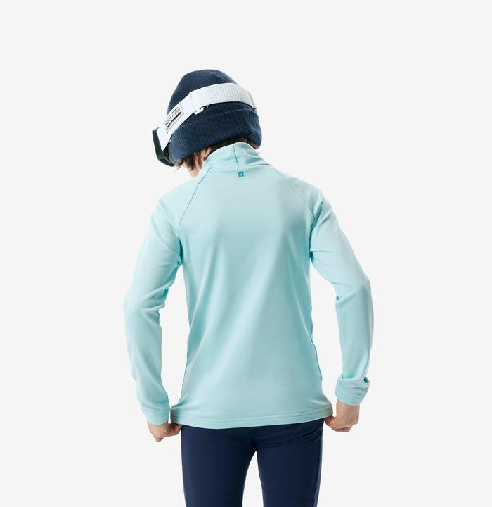 Image du produit Wedze Sous-vêtements de ski T-shirt fonctionnel enfant col haut - BL 500 turquoise (3, 4)