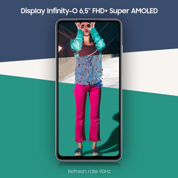 Actual product image Samsung Galaxy A52 EU (128 GB, Lavender, 6.40", Dual SIM, 64 Mpx, 4G)