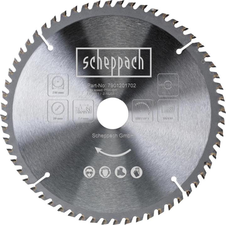 Scheppach HW Kreissägeblatt Ø 216 mm x 1,8 mm x 30 mm / 60 Z