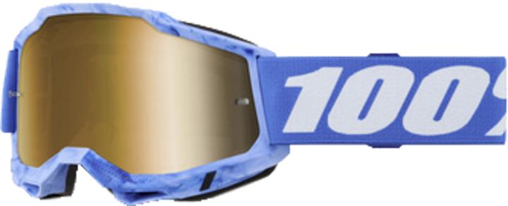 Produktbild 100% Accuri 2 Goggle (Weiss, Blau, Mirror True Gold)