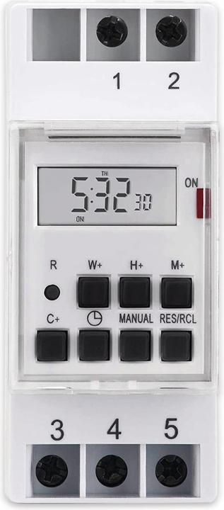 Produktbild Sonero Digitale Zeitschaltuhr S-DOTH10, 3500 W, DIN-Schiene, weiss