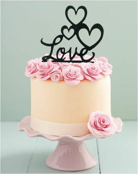 Immagine prodotto Cerf-Dellier Cake Topper Cuori d'amore (1 x)