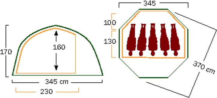 Produktbild Helsport Varanger Dome 4-6 Outertent + Pole (Kuppelzelt, 6.50 kg, 4 Personen)