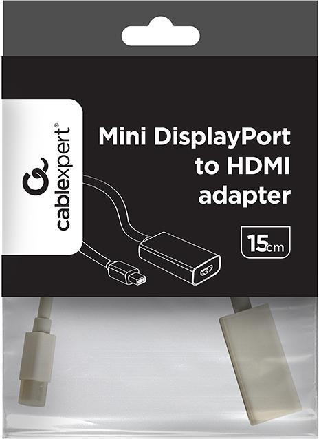 Actual product image Gembird A-MDPM-HDMIF-02-W Mini DisplayPort White Cable interface/adapter (Mini DP, HDMI, 4.50 cm)