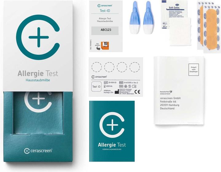 Image du produit Cerascreen Kit de test d'allergie aux acariens de la poussière domestique 1 pièce (1 x)