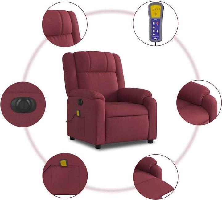 Immagine prodotto VidaXL Sedia da massaggio elettrica in tessuto