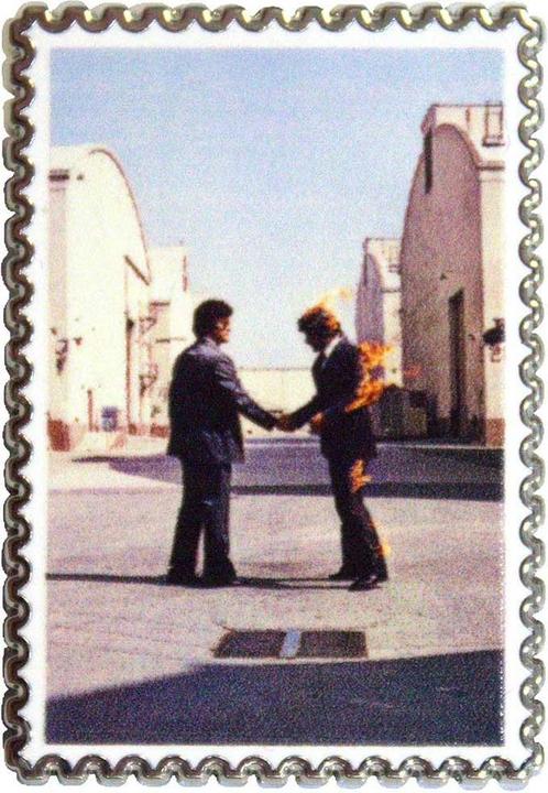 Pink Floyd Briefmarke Abzeichen Wish You Were Here ZinkLegierung