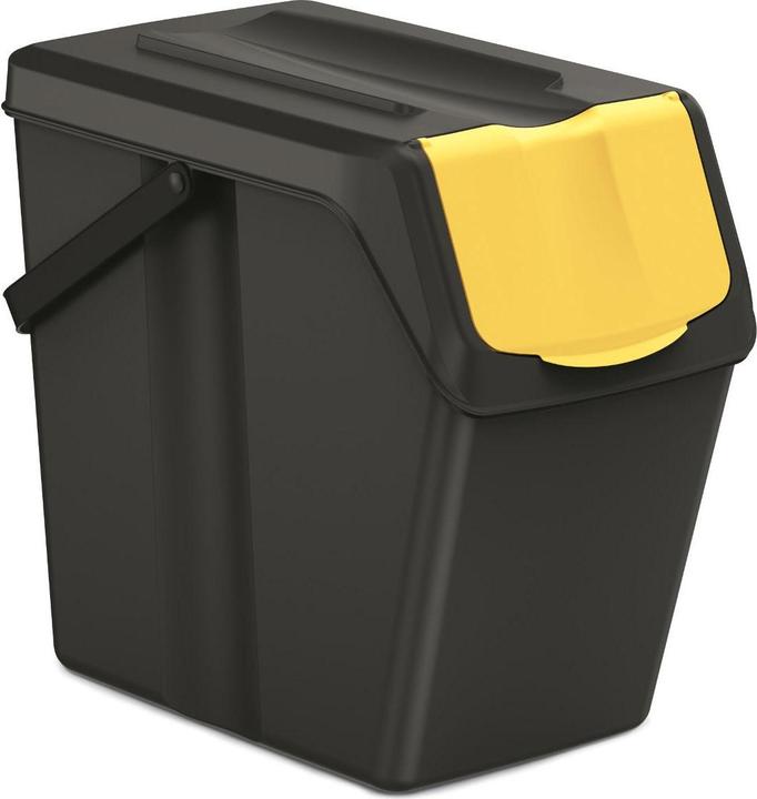 Prosperplast Mülleimer Keden SORTI BOX - schwarzes Recycling (25 l)