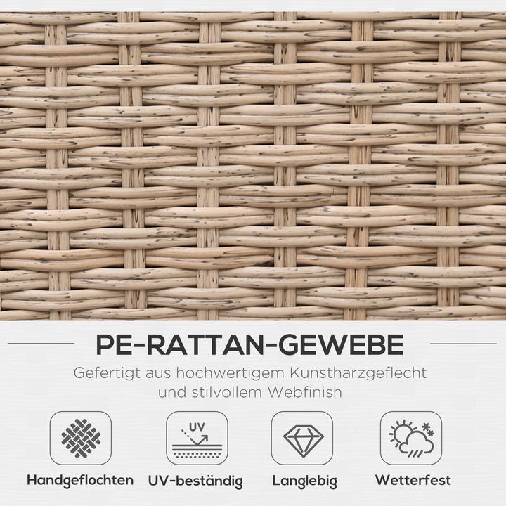 Image du produit Outsunny Set de salon de luxe en poly rotin