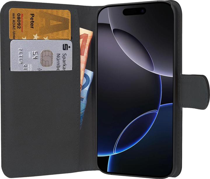 Produktbild Pedea Book Cover Classic für Apple iPhone 16 Pro -black (Apple iPhone 16 Pro)