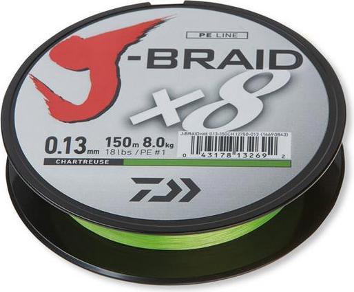 Actual product image Daiwa J Braid X8 Round Braided Fishing Line (6 kg, 0.10 mm)