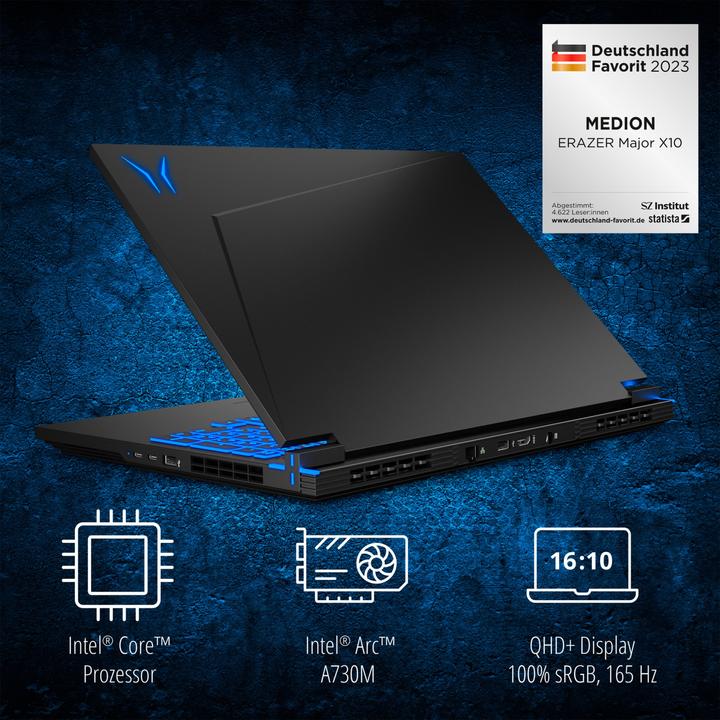 Produktbild Medion Erazer Major X10 MD62501 16 gaming laptop (16", Intel Core i7-12700H, 1000 GB)