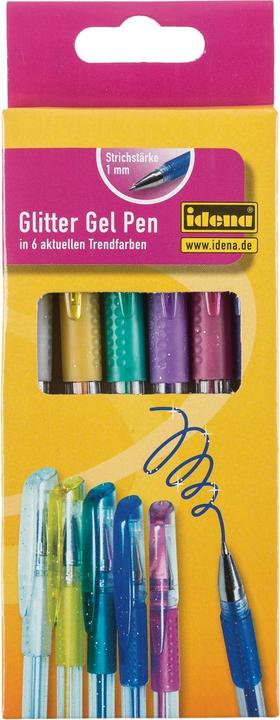 Produktbild Idena Glitter Gel Pen 6er (Mehrfarbig, 6 x)
