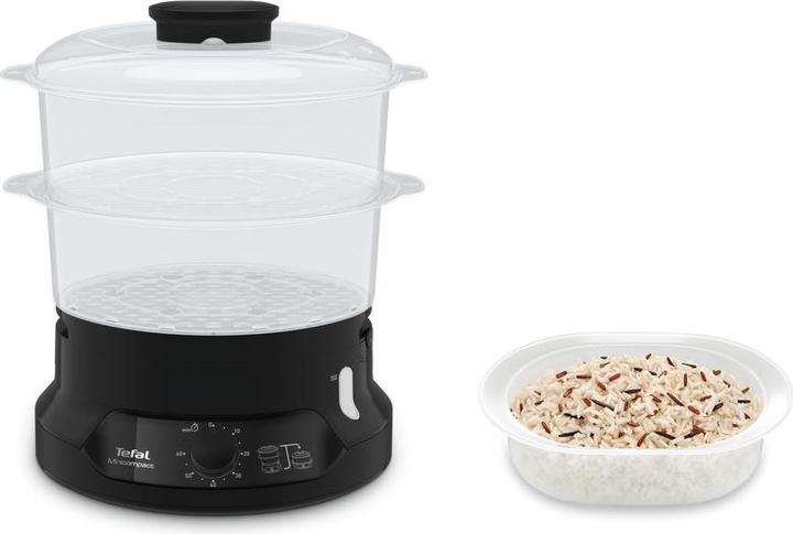 Actual product image Tefal Minicompact VC139810 steam cooker 2 basket(s) Freestanding Black