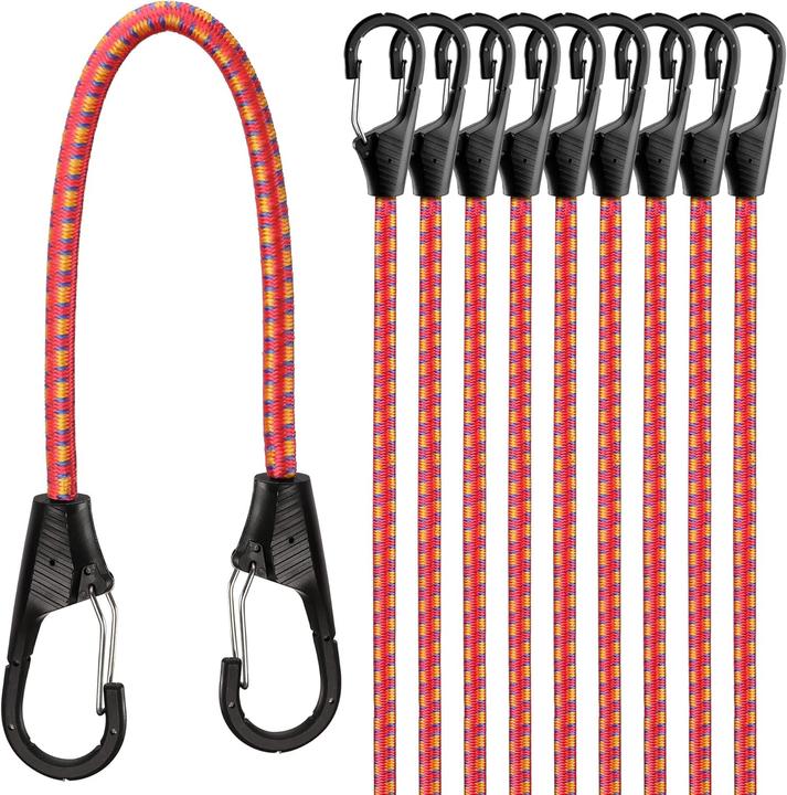 Swissdetector Elastische Kordeln - Robust - 18 Zoll - sichere Haken (X5)