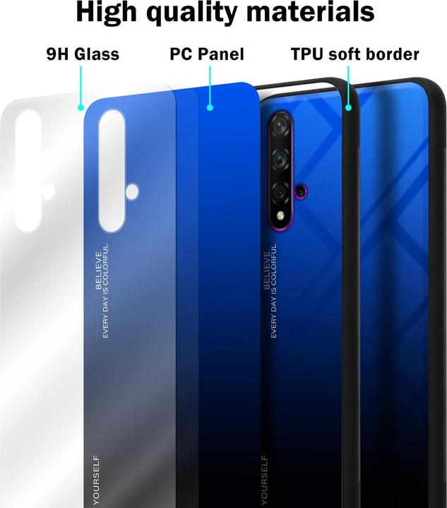 Productafbeelding Cadorabo TPU 2 kleuren glasdekking (TCL 20S, LG K20, Huawei Nova 5T)