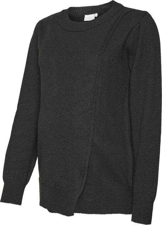 Mamalicious Rundhals Gerippte Ärmelbündchen Pullover Gestricktes Oberteil