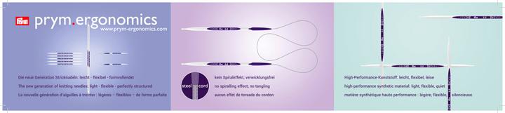 Produktbild Prym Strumpfstricknadeln ergonomics 7.00 mm, 20 cm, Karte 5 Stk., Kunststoff