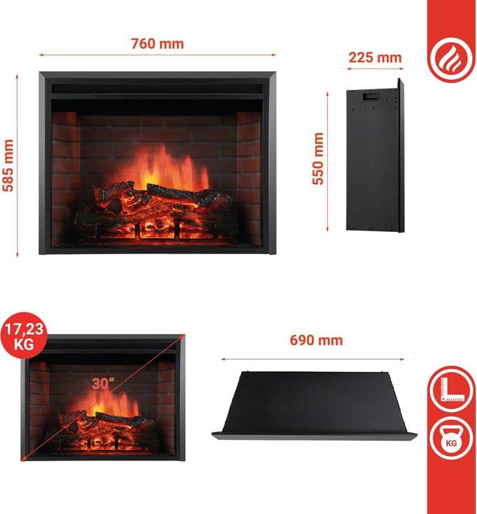Produktbild Kaminio Kamineinsatz/Einbaukamin Luca